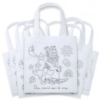 Pack de 10 sacs à colorier enfant "Dieu prend soin de moi"