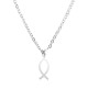 Collier Ichthus acier inoxydable argenté