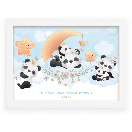 Cadre poster enfant Panda