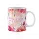 Tasse florale "Le Seigneur remplit ma vie de bonheur"